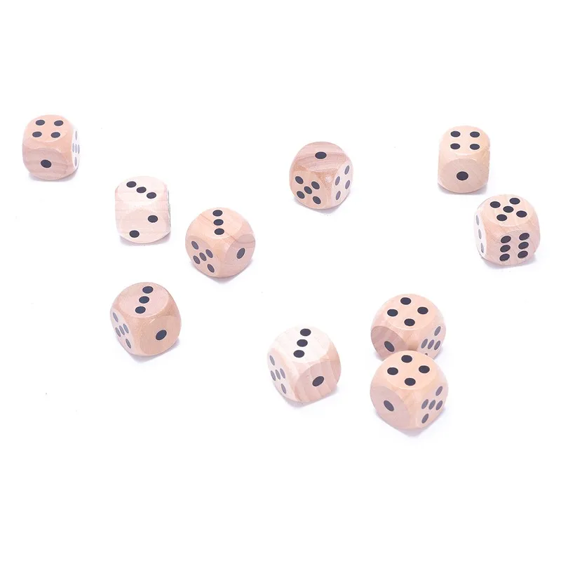 10 шт. Шестигранные D6 игральные кости для настольной игры изготовленные из