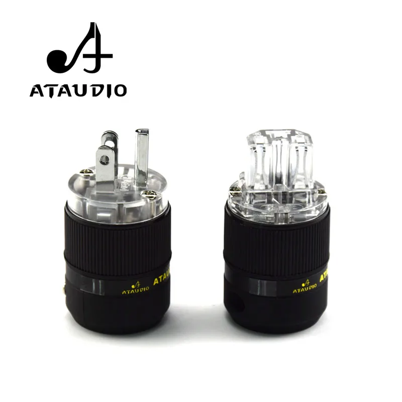 ATAUDIO Hifi Разъем питания Hi end родиевое покрытие одна пара США + IEC разъем|Коннекторы и