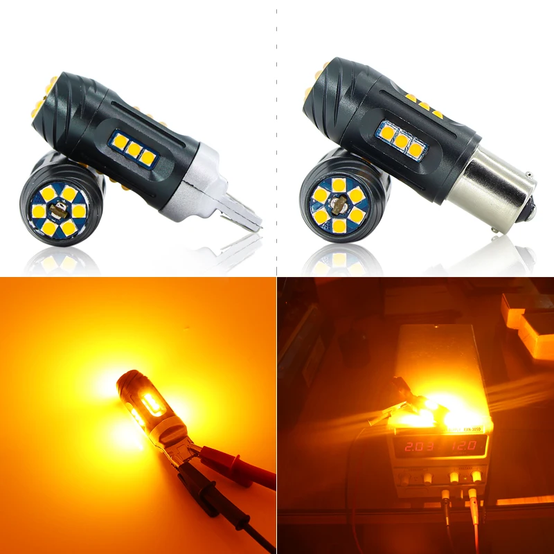 2*CanBus No Error 1156 ba15s P21W bau15s PY21W T20 7440 WY21W 2100lm Car Turn Signal Daytime running reverse Lights led DRL bulb |