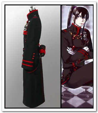 Аниме D.Gray man Yu Kanda Черный Красный Полный Косплей Костюм необычный длинный наряд на