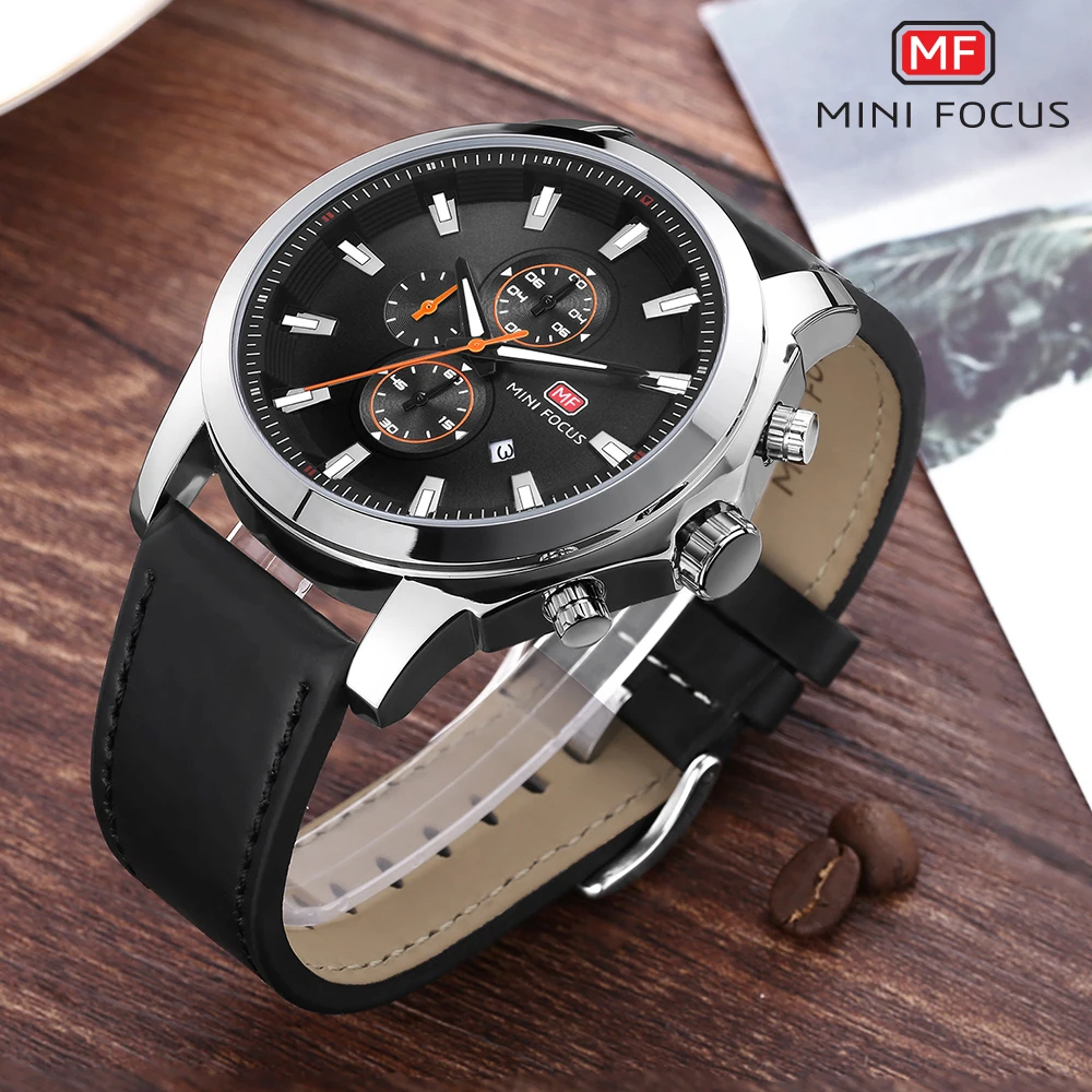 Часы наручные мужские с хронографом модные спортивные водонепроницаемые