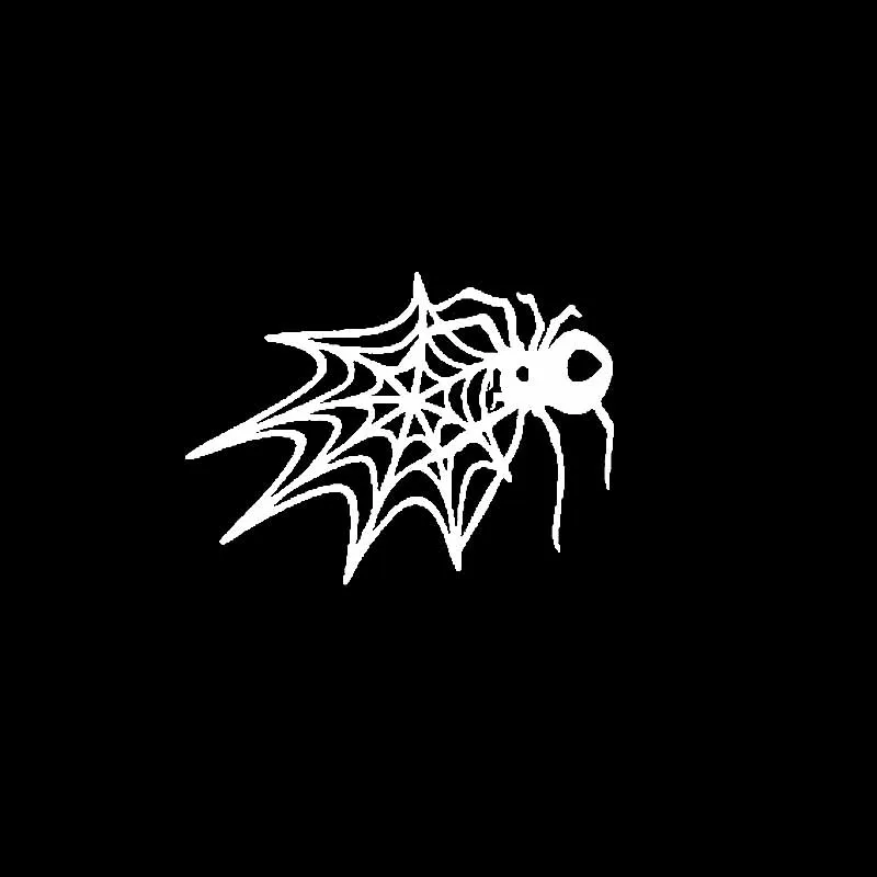 YJZT 19CM*13.6CM Spider Web Car Funny Vinyl Decal Sticker Black/Silver C19-0308 | Автомобили и мотоциклы