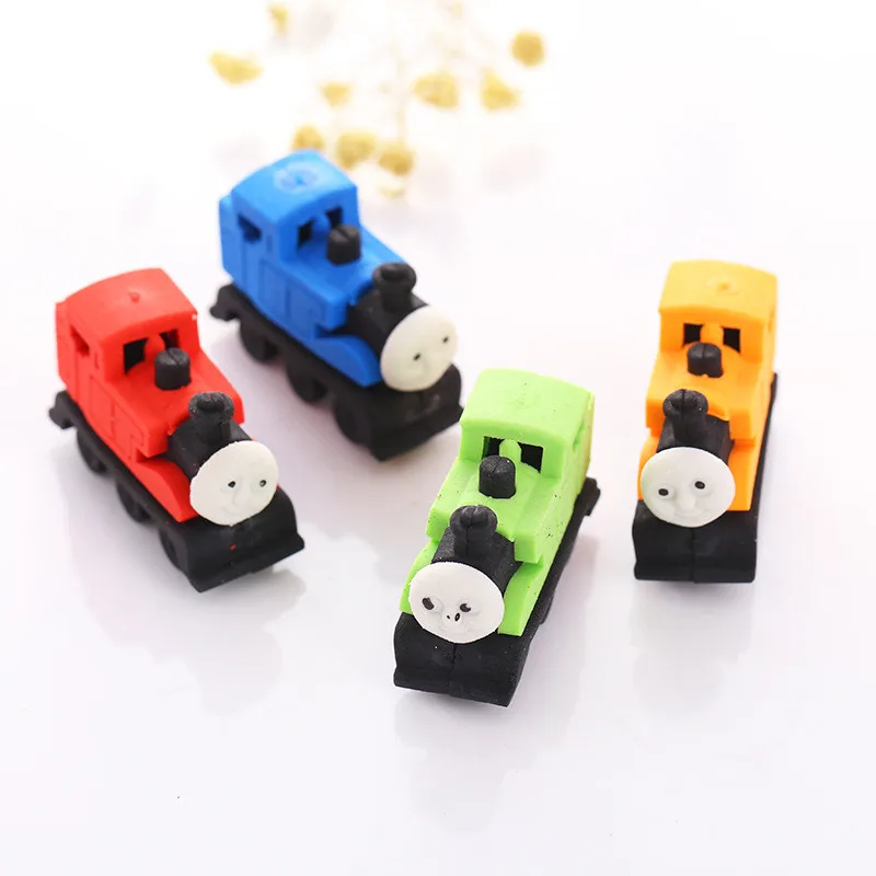 4 шт./лот креативные милые вагон Форма ластик для школы поставить Kawaii Детские