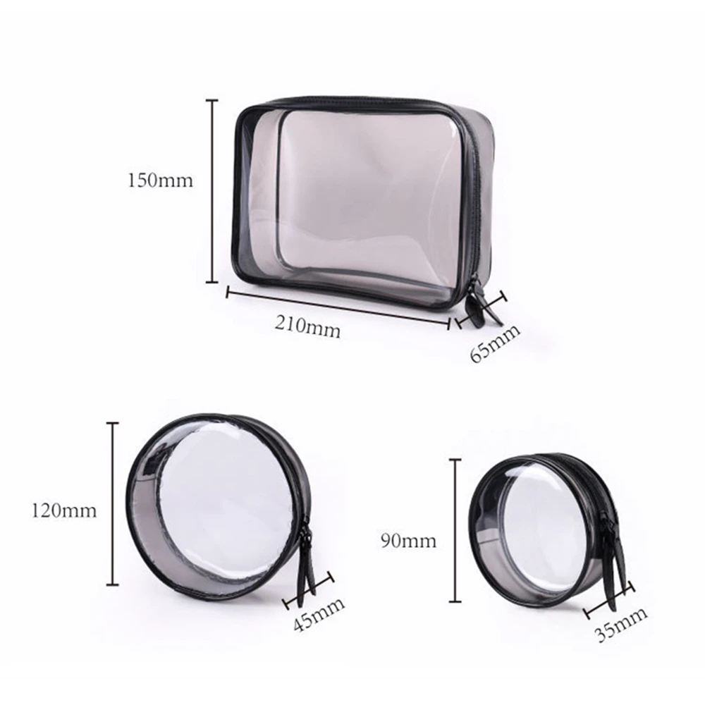 RASABOX набор из 3 переносных прозрачных косметических сумок для хранения косметики