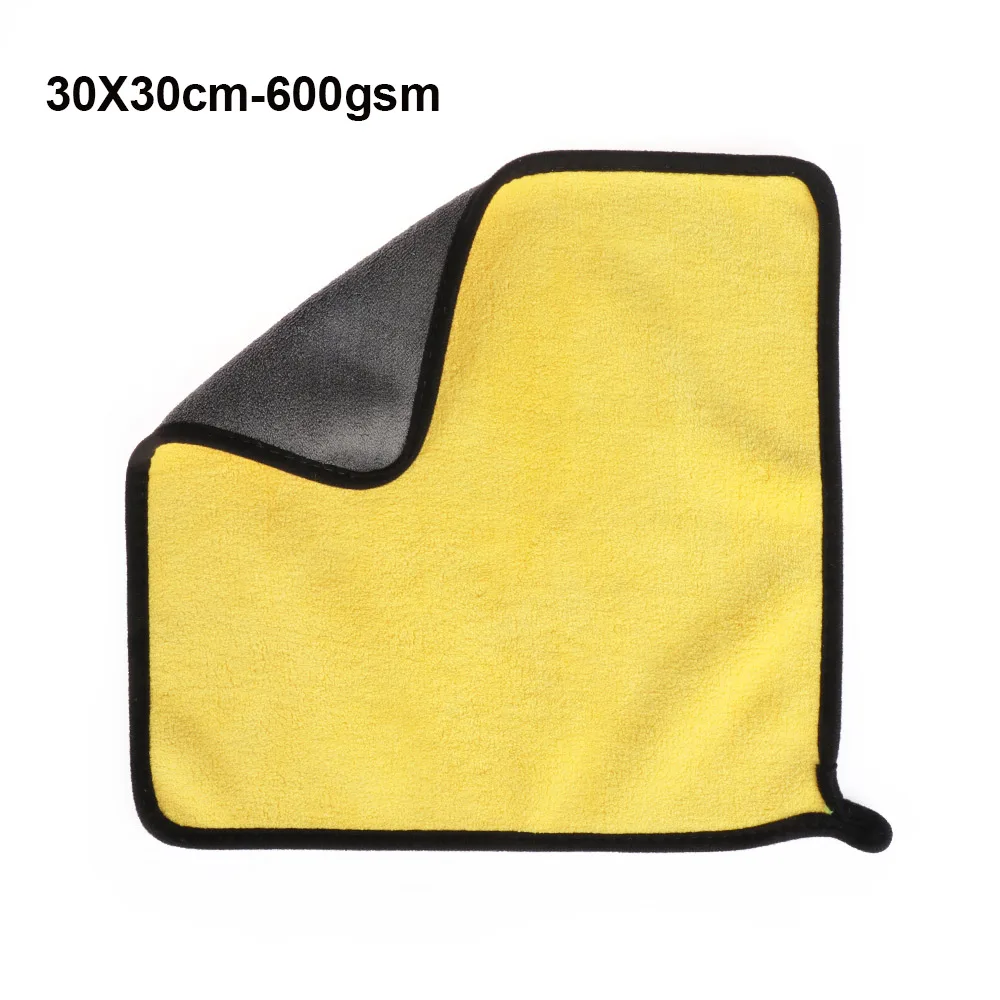 30X30cm-600gsm Супер абсорбент Автомойка Полотенца микрофибра; бархат кораллового цвета; автомобиля уход, полировка из толстого плюша для сушки оконные шторы в простом стиле из плотной ткани для очистки - Цвет: 30X30cm-600gsm