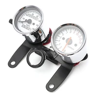 1 set motorcycle odometer tachometer speedometer gauge with black bracket refit waterproof led backlight