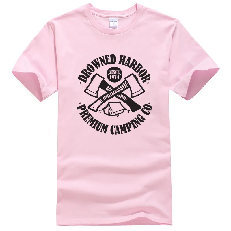 Drowned harbor premium co Letter axe Printed Hatchet t shirt Men Women Cotton tops Cool tees Casual T-shirt #136 | Мужская одежда