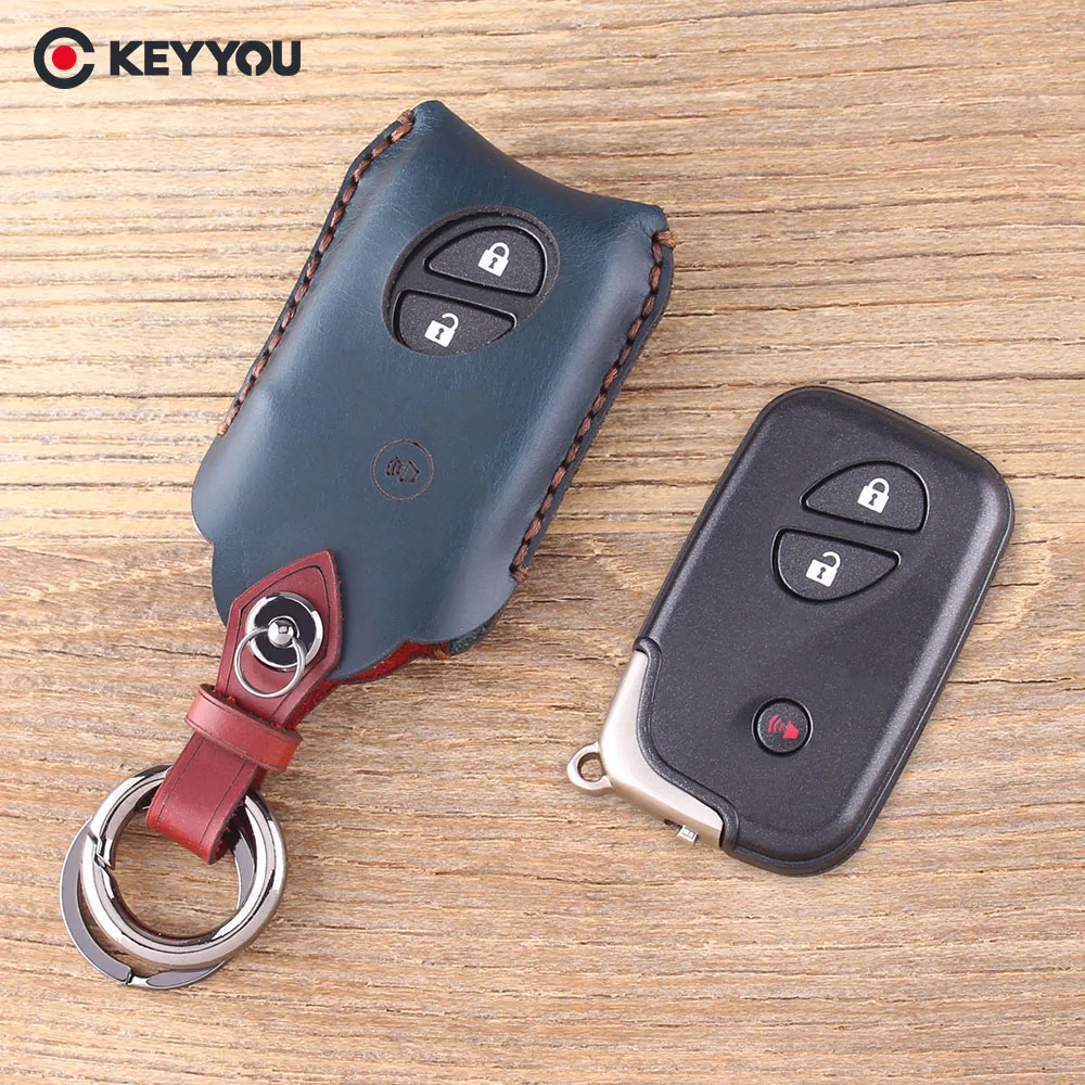 Кожаный чехол для ключей KEYYOU Lexus CT200h ES 300h IS250 GX400 RX270 RX450h RX350 LX570 защитный B|Футляр
