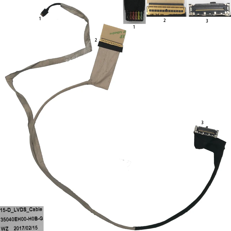 

Новый ЖК-светодиодный видео гибкий кабель для HP Touchsmart 15-D Серии PN:35040EH00-H0B-G ремонт ноутбука светодиодный кабель LVDS