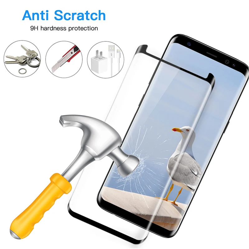 Hstrade 3D Tempered Glass 9 H для Samsung Galaxy S8 Screen Protector Защитная пленка Plus чистые | Мобильные