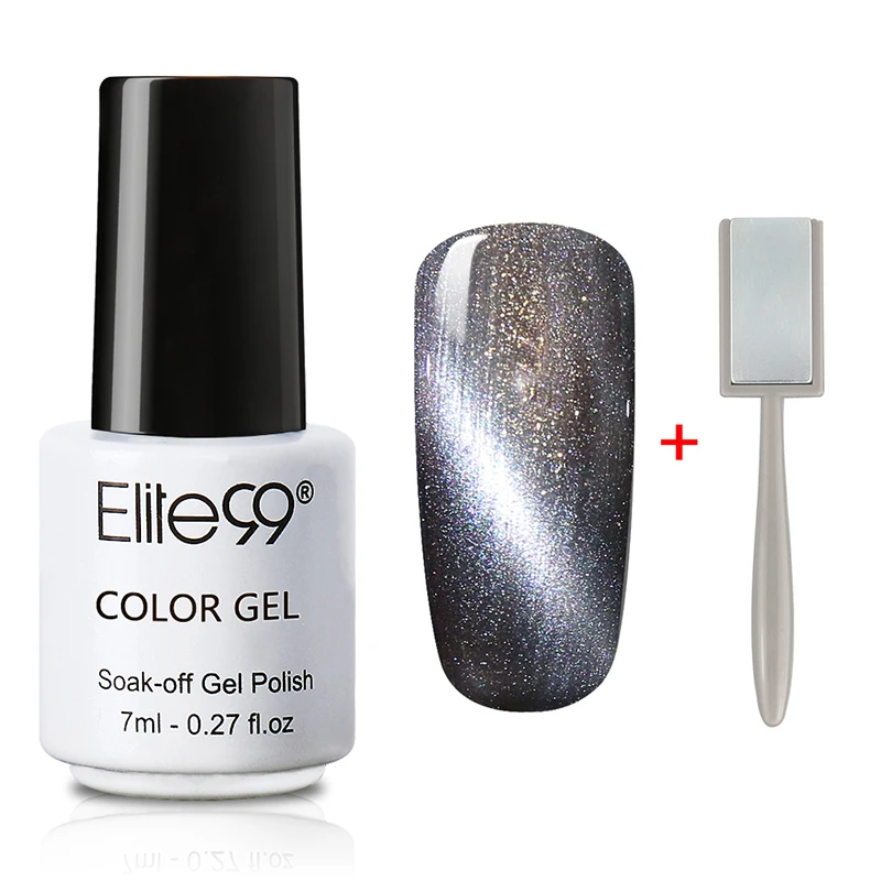 6583 With Magnet Elite99 кошачий глаз Gelpolish выдерживает с отличительные знаки ногтей маникюр искусство длительный гель лак с наклейкой выбрать цвет 1 с 1 магнит - Цвет: 6583 With Magnet