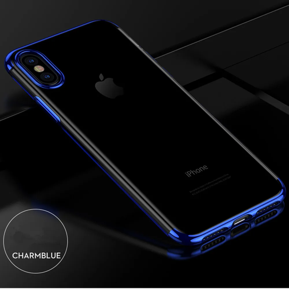 Тонкий мягкий силиконовый чехол из ТПУ с гальваническим покрытием для iPhone11 Pro max 6
