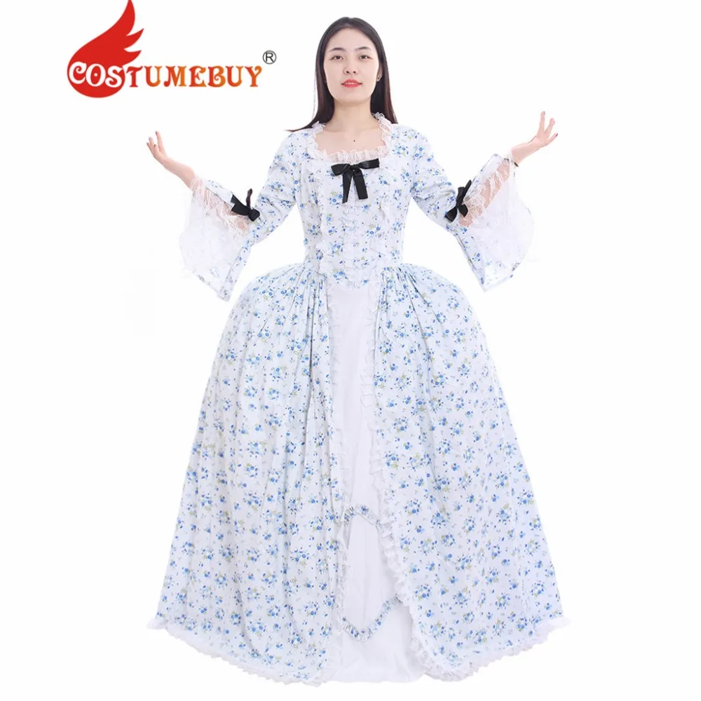 

CostumeBuy Women's Victorian Marie Antoinette Baroque Dress Renaissance Belle Rococo Ball Gown Dress Any Size L920