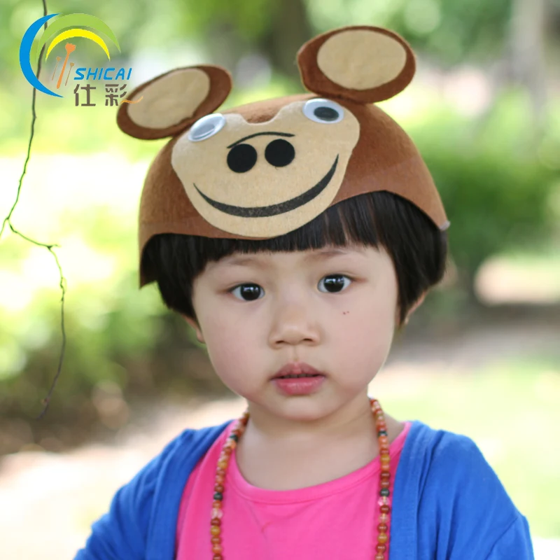 Вечерние шапки с животными из мультфильмов для детей праздничные на день