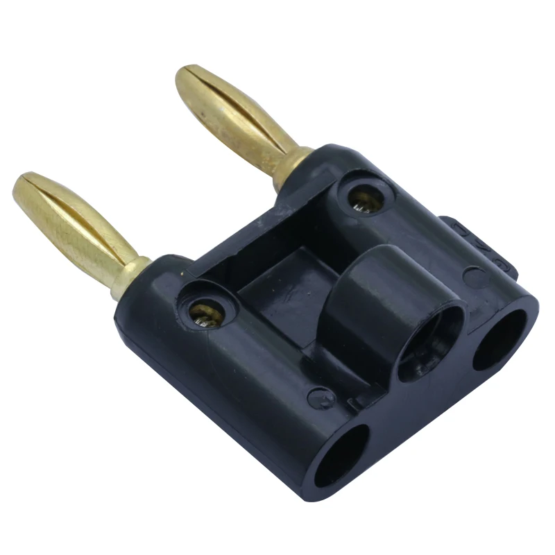 

100pcs/lot Twin Banana Male Connector Binding Post Speaker Dual Banana Plug Couple Wire Connector 5 Pairs Red+Black