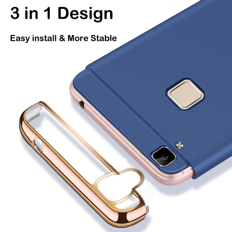 3 в 1 Крышка для Vivo V3 pro Max чехол задняя панель с эффектом потертости V3max 360 Степень