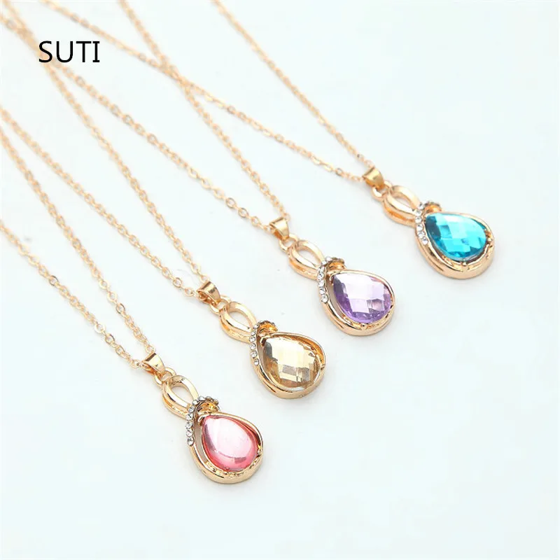 Женское ожерелье с подвеской в виде капли воды 8 цветов| |