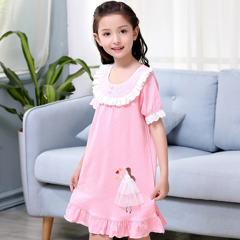 Девочки ночные рубашки Pijama Infantil детская одежда для девочек мальчиков Хлопковая