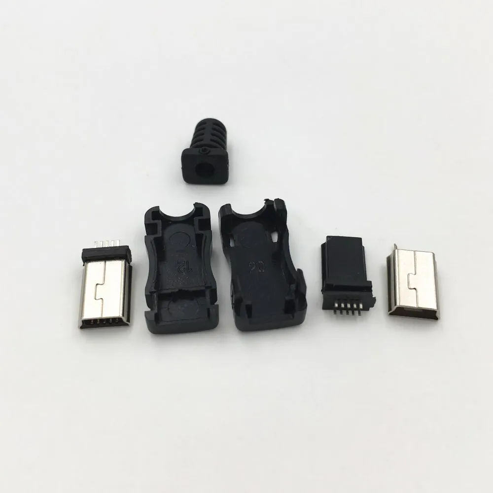 1 Набор DIY USB 2 0 Mini 10 Pin штекер разъем для сварки 4 в адаптер Черный|Соединители| |