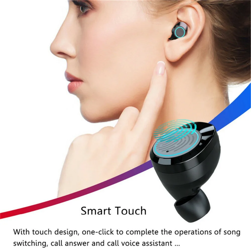 Беспроводная двойная гарнитура Bluetooth стерео наушники-вкладыши наушники