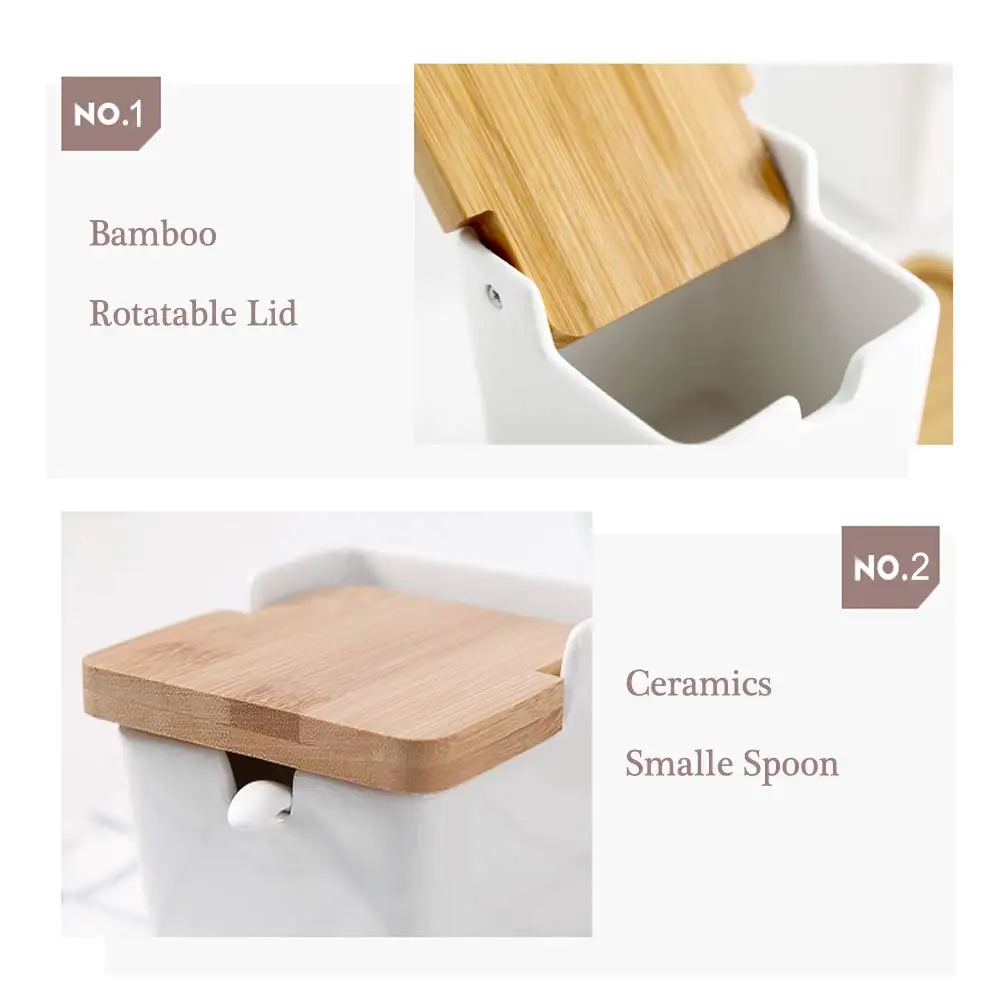 Керамическая сахарница с крышкой белая банка для сахара Коробка Для Приправ дома