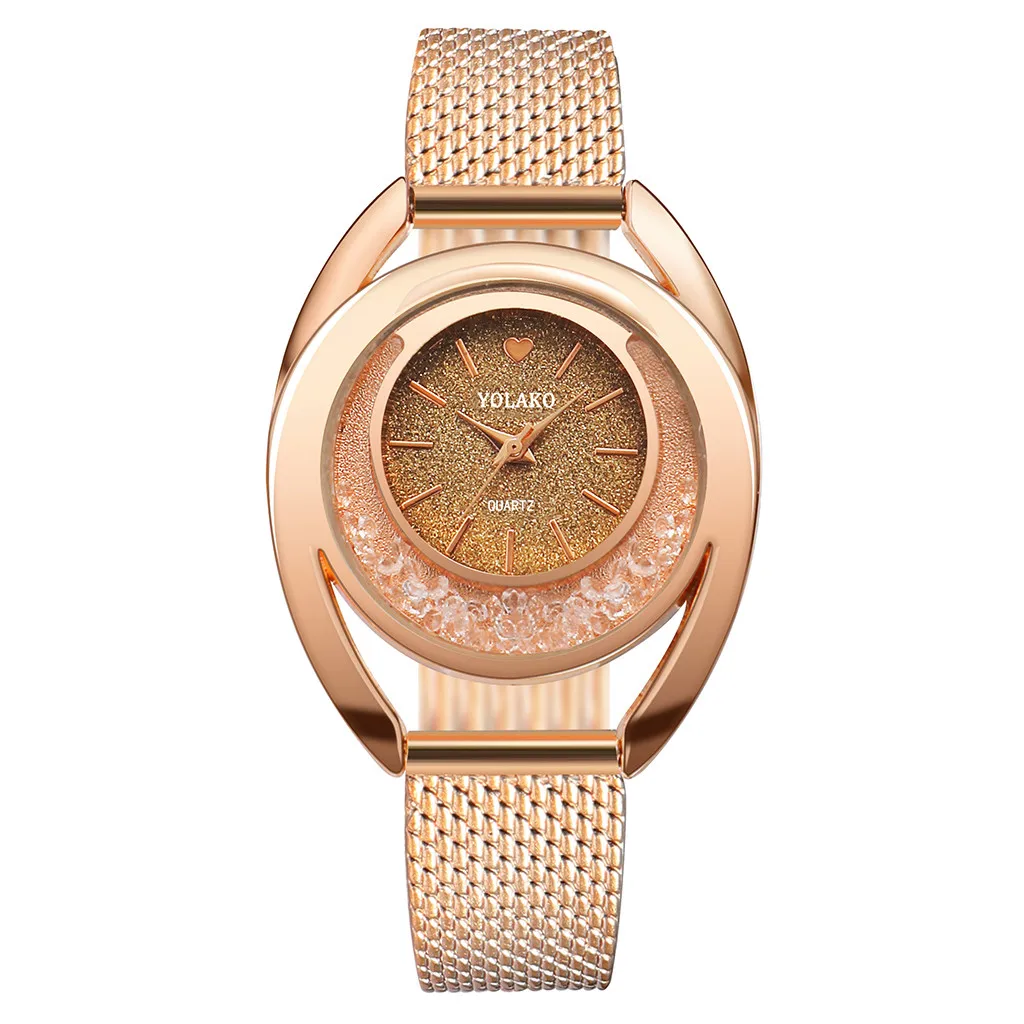 YOLAKO для женщин часы браслет кварцевые часы дамы наручные Relogio Feminino Diamond Reloj Mujer Горячие montre femme 533