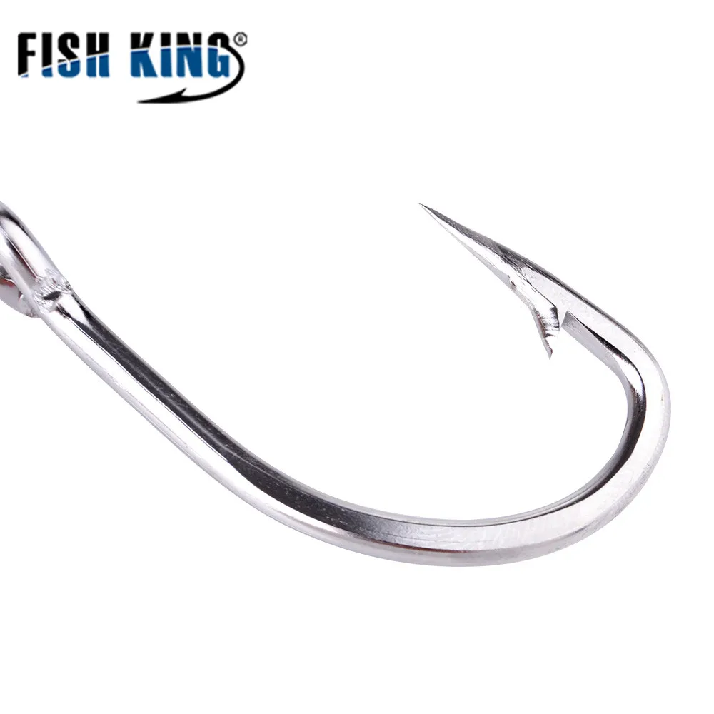 FISH KING 120 фунтов Высокоуглеродистая сталь серебряная двойная приманка для
