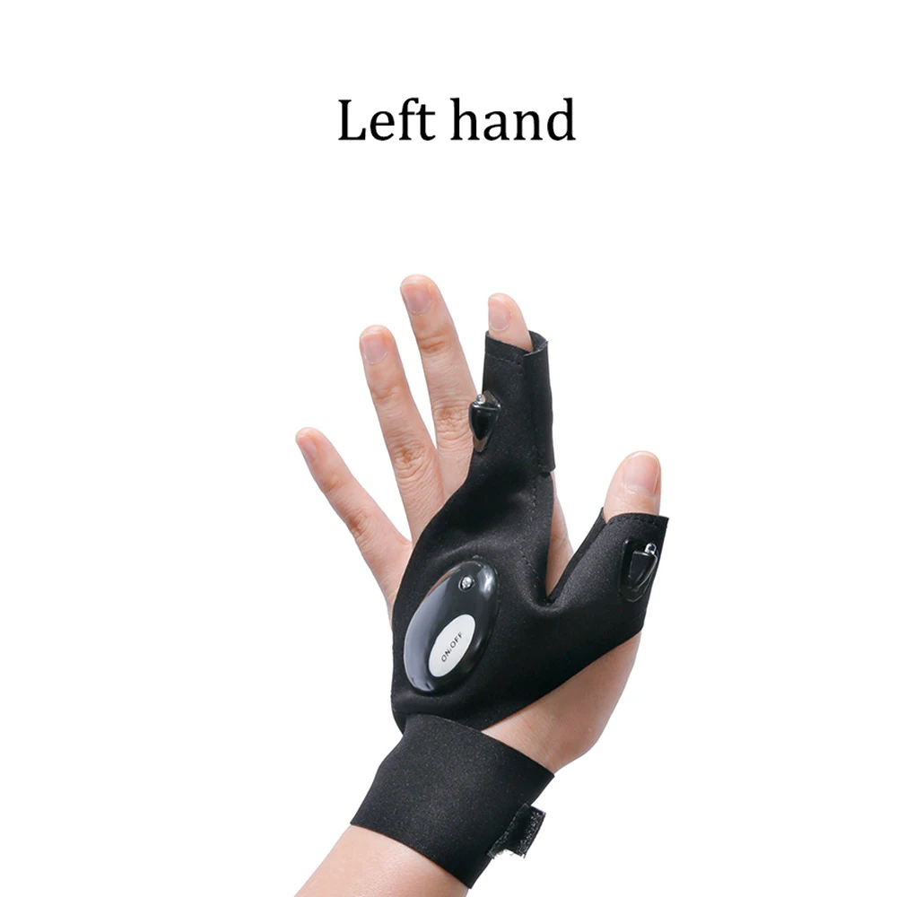 Left hand Vastar ручные инструменты светильник ing водонепроницаемые перчатки с Led светильник для ремонта набор инструментов, включая батарею - Цвет: Left hand