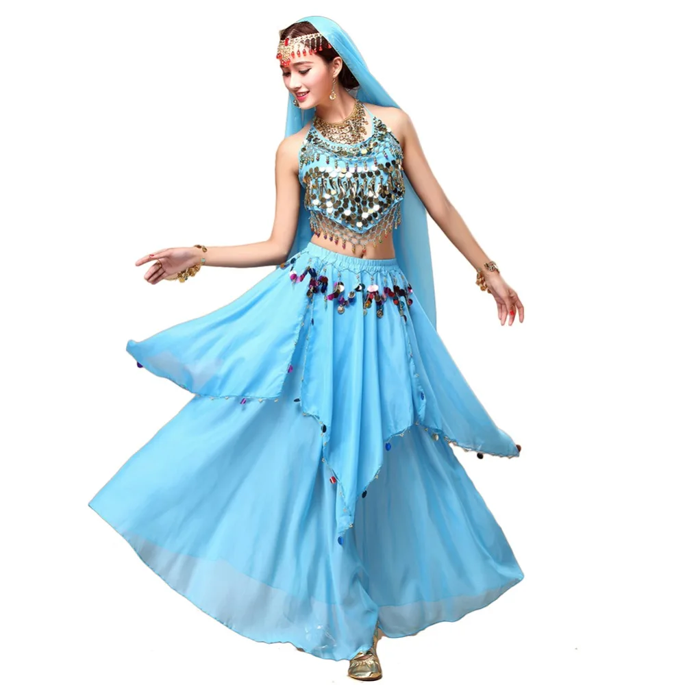 Костюм египетского танца живота топ и юбка из 2 предметов 7 цветов | Тематическая