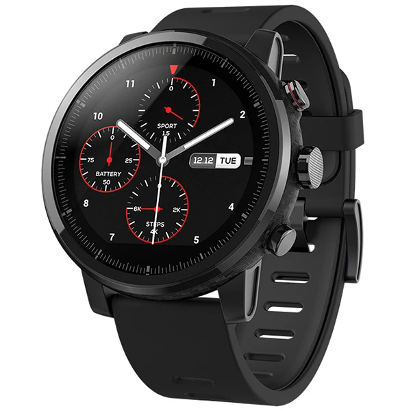 Смарт часы Amazfit 2 Stratos Pace Мужские С GPS трекером пульсометром водонепроницаемые до 5