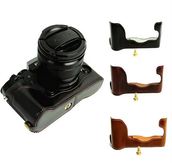Кожаный чехол для Fuji Fujifilm X T1 /XT1/X цифровая камера коричневый/черный/кофейный