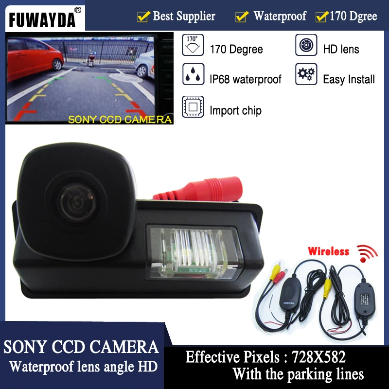 FUWAYDA Беспроводная SONY CCD зеркало заднего вида с направляющей камерой для Nissan Maxima