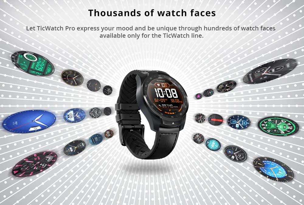 Ticwatch Pro Bluetooth Смарт часы gps часы IP68 водонепроницаемый Поддержка NFC платежей/Google Assistant носить ОС Google