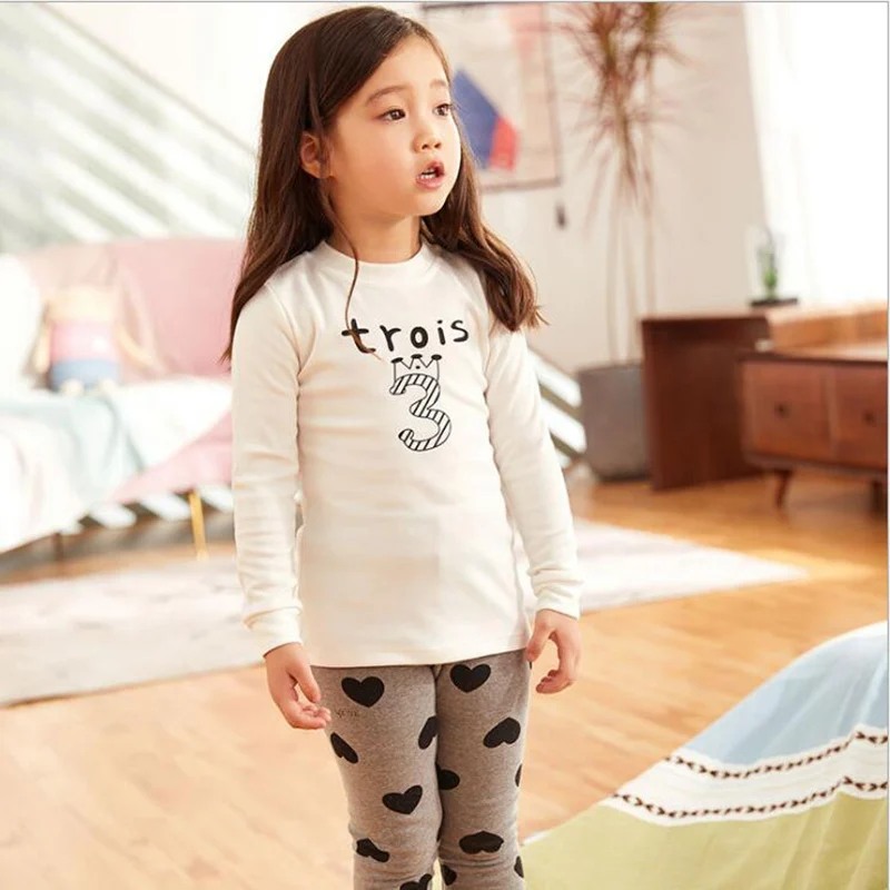 Детская Пижама с длинным рукавом из чистого хлопка|Комплекты пижам| |