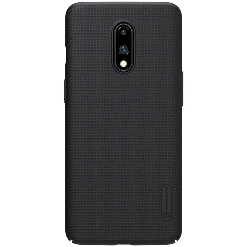 Черный Чехол для Oneplus 7, Nillkin, суперматовый щит, Ультратонкий Жесткий 1+ 7, тонкий защитный чехол для телефона, чехол для Oneplus 7, Nilkin - Цвет: Черный