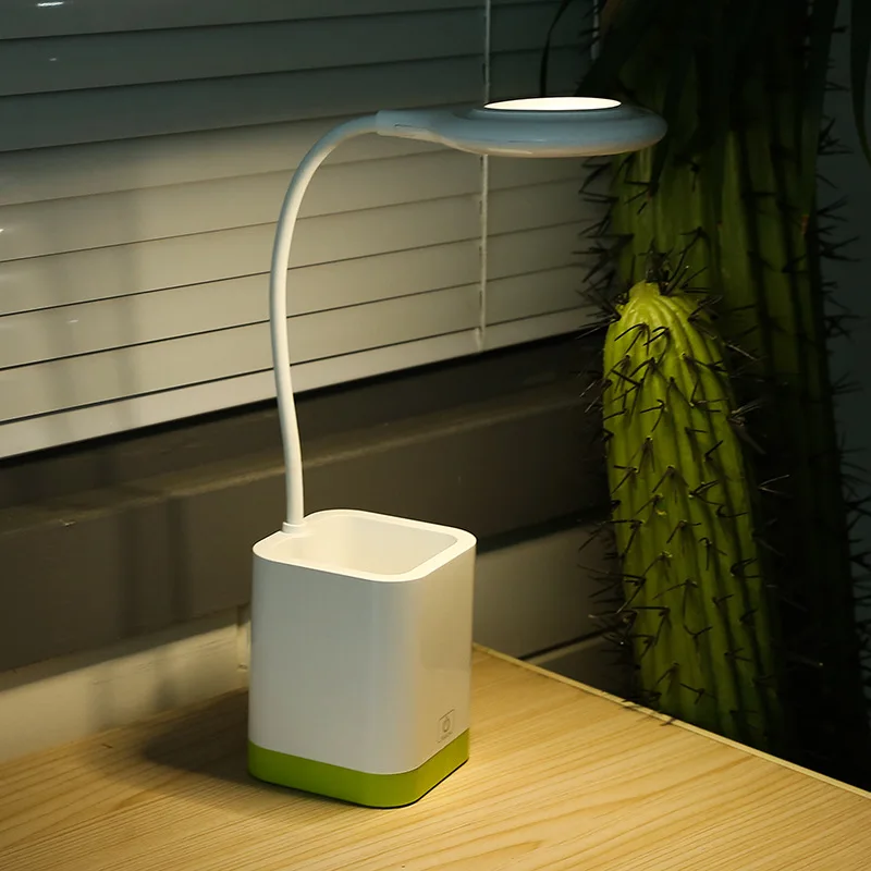 Led desk lamp creative pen holder charging LED eye simple three-speed touch night light student dormitory reading | Освещение