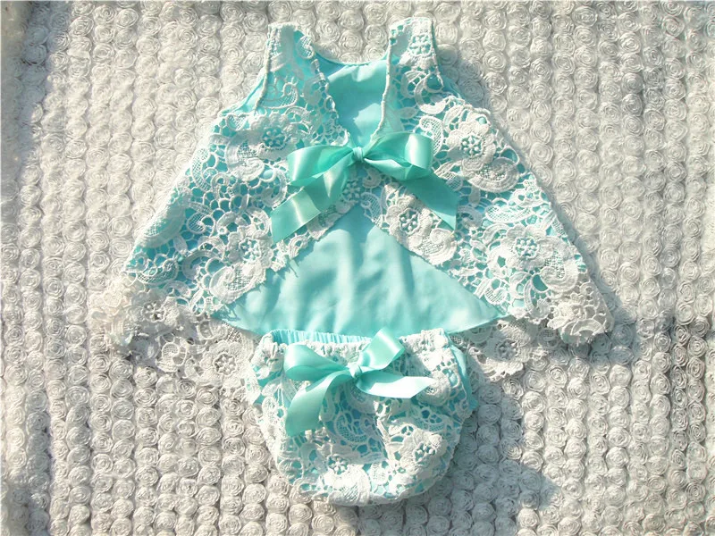 Детское платье топ с кружевом мятно синее|birthday outfit|first birthday outfitswing top |