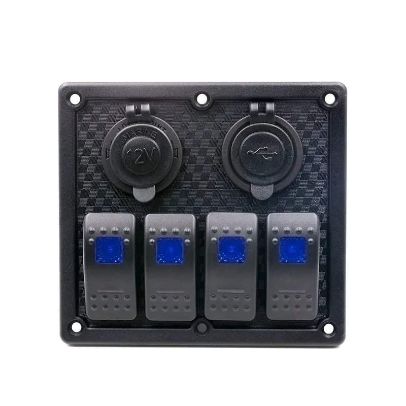 Горячая 5PIN двойная лампа 4 позиционный переключатель прикуривателя двойной USB