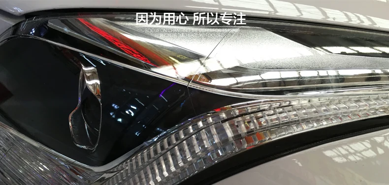 KOWELL автомобильный Стайлинг для Cadillac ATS фары- ATS-L светодиодный фары DRL Биксеноновые линзы Высокий Низкий луч парковка противотуманная фара