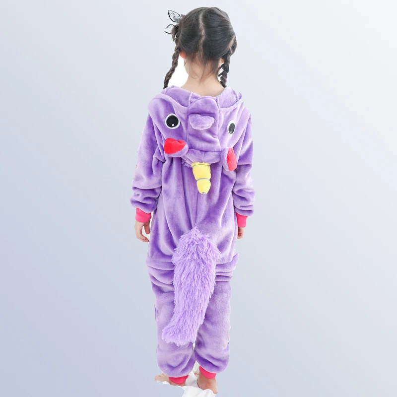 Новый детский фланелевый пижамный комплект для девочек зимняя Пижама с