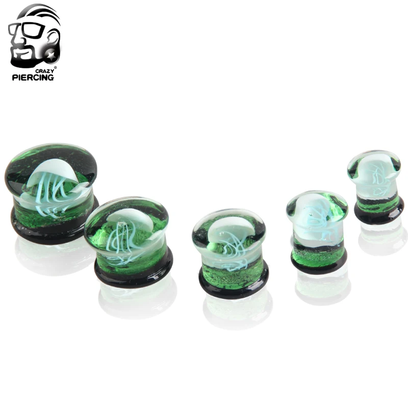 Классические Стеклянные Двойные расклешенные белые беруши с Медузой 8 16 мм