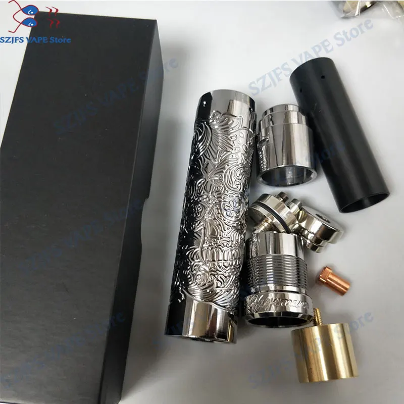 

2019 Sugar skull Mechanical Mod Avid Lyfe kit 510 Connection Brass material 26mm diameter 18650 20700 vape pen mods Mech MOD