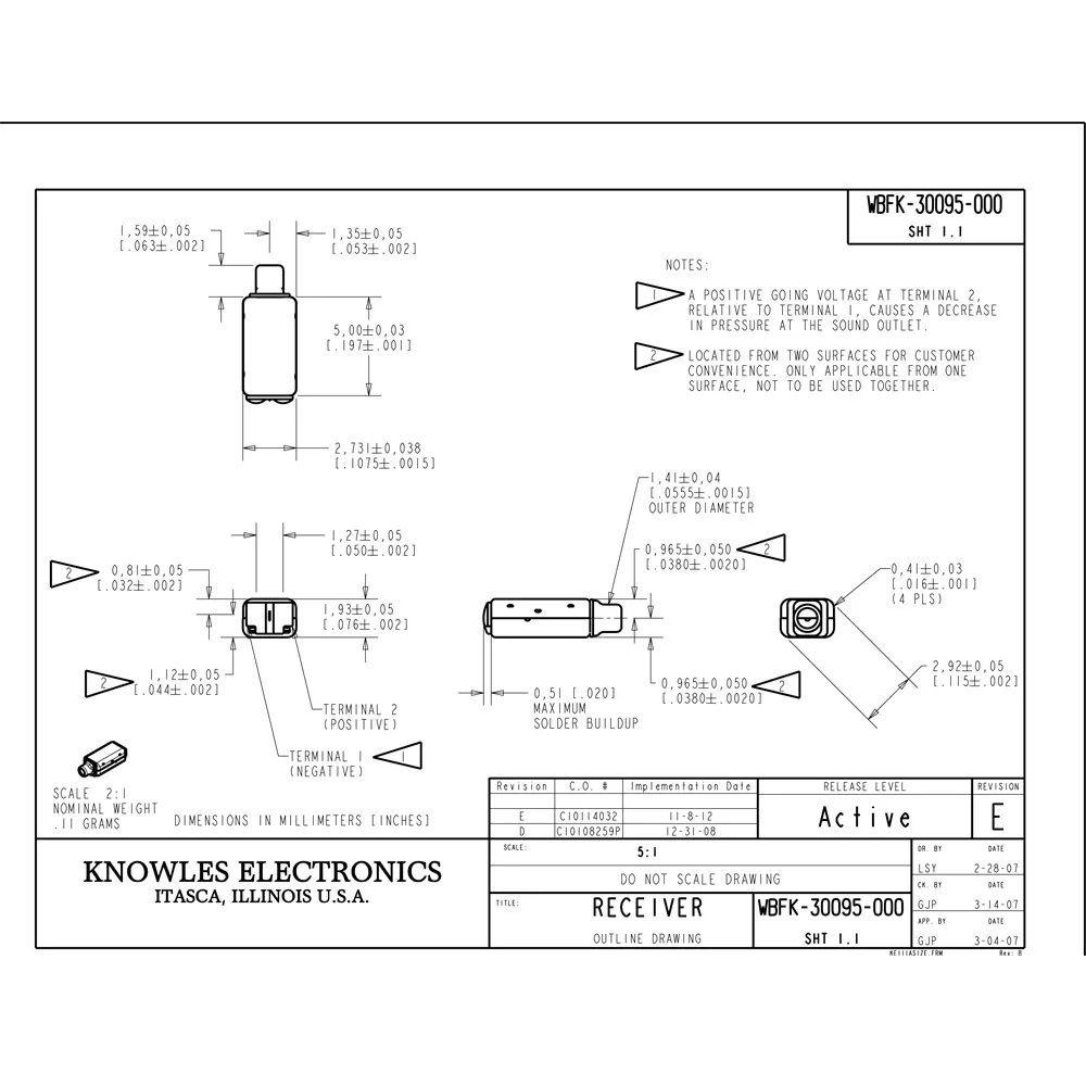 2 шт. WBFK 30095 сбалансированный арматурный динамик приемник для наушников DIY на