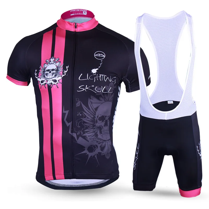 

Men's Cool Lighting Skull Cycling Jersey Anti-Sweat MTB Bike/Bicycle Sets Breathable Cycling Clothing Cycling Wear Jersey Suits