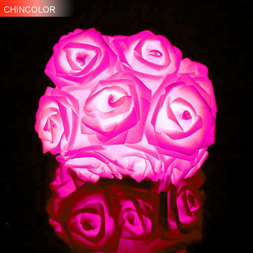 СВЕТОДИОДНАЯ Гирлянда в виде розы 20 светодиодов|lights fairy|rose led stringled flower light |