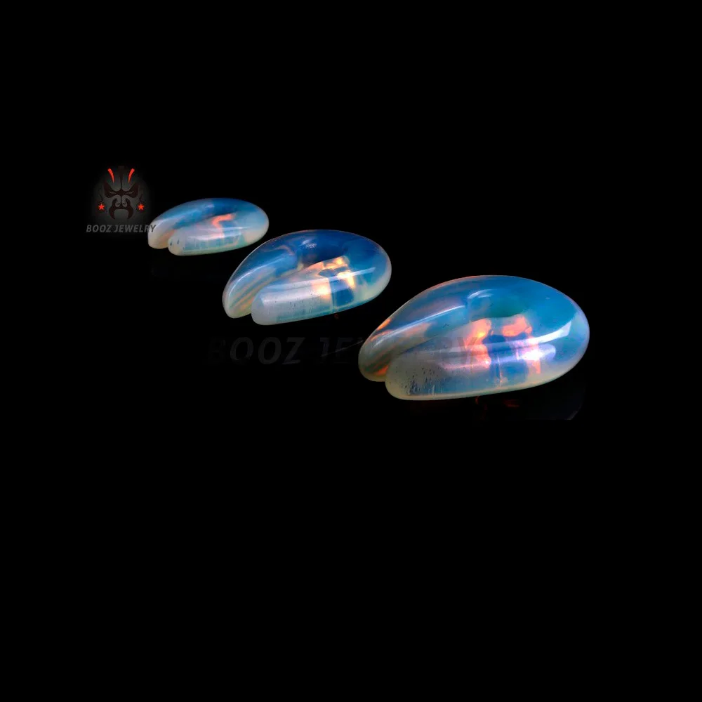 

KUBOOZ Stone Ear Weights Plugs Tunnels Expander Gauges Piercing Body Jewelry Studs Stretcher Earrings Fashion Gift 2G 0G 00G 2PC