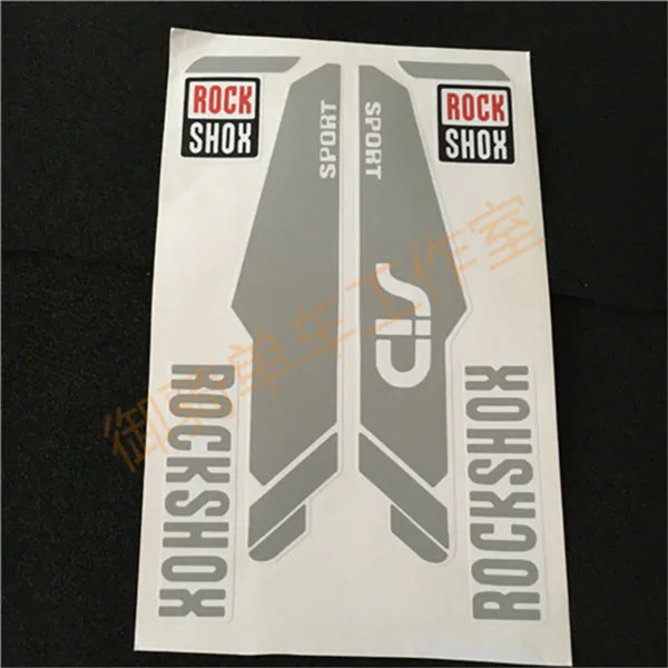 11 dark gray Велосипед наклейки на вилке велосипед рама для rockshox/Рок Светоотражающая наклейка в стиле рок - Цвет: 11 dark gray