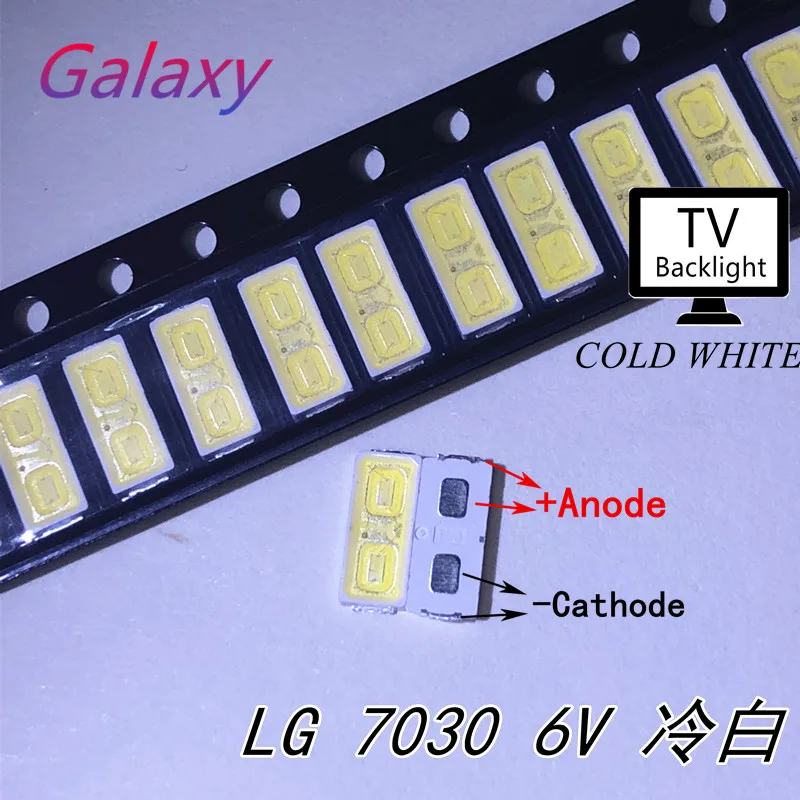 Для 500 шт LG Innotek светодиодный Светодиодный подсветка 1 Вт 7030 6 в холодный белый ТВ