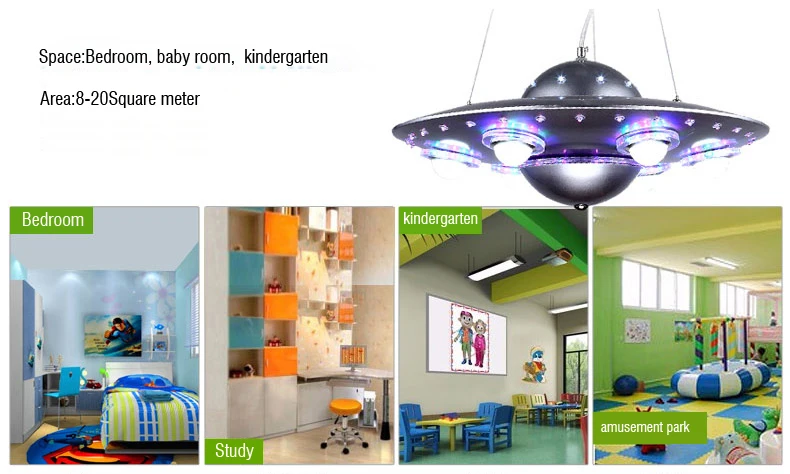 Ufo детская комната кулон Lightslampadario Bambini Abajur Infantil De Quarto Люстра для детей Детская комната Deco Enfant Chambre