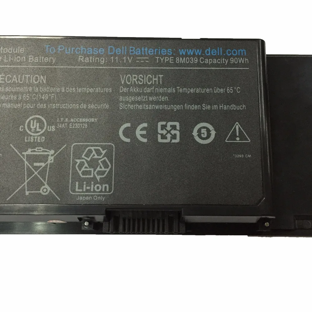 11 1 V 90WH/9 ячеечная новая Оригинальная 8M039 ноутбук Батарея для Dell Precision M2400 M4400 M6400 M6500